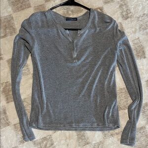Brandy Melville Charcoal Long Sleeve Henley